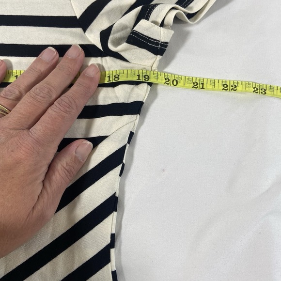 Talbots Women's Blouse Size Medium Abstract Striped Nautical Office Casual - Picture 7 of 9